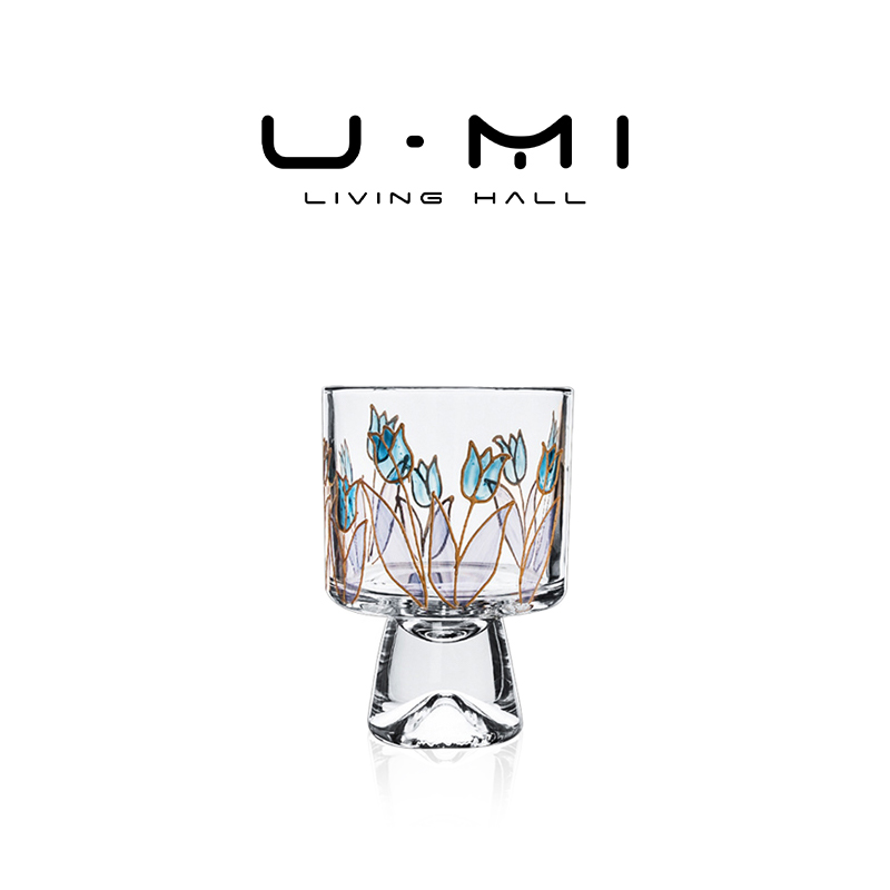 U Mi LIVING·花香 | 杯具玻璃杯创意高颜值轻奢郁金香彩绘杯酒杯