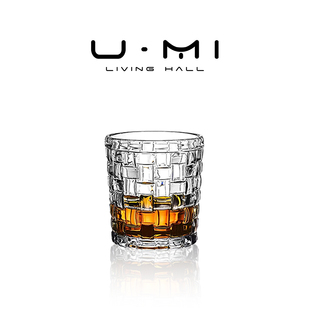 酒具洋酒杯水晶玻璃创意编织酒杯子透明简约 LIVING·竹编