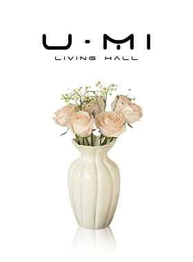 U Mi LIVING · 黛妃 | 陶瓷花瓶高级感复古白色法式奶油风插花器