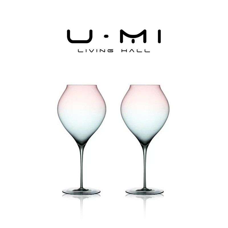 U Mi LIVING · 桃花 | 超薄红酒杯勃艮第杯高脚杯渐变红酒杯酒具