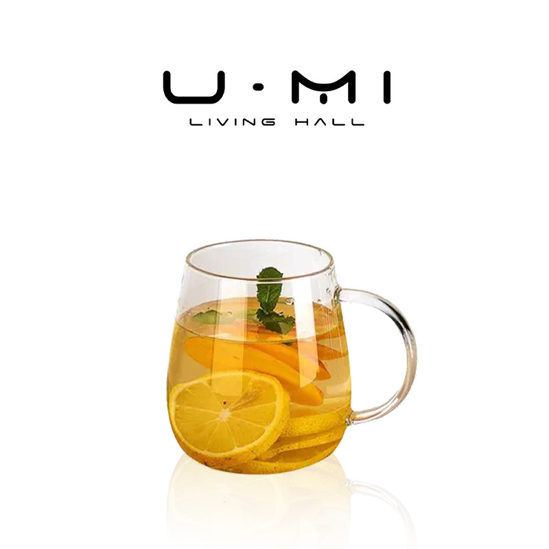 U Mi LIVING · 物生 | 杯具玻璃杯家用带把耐热水杯套装茶杯具