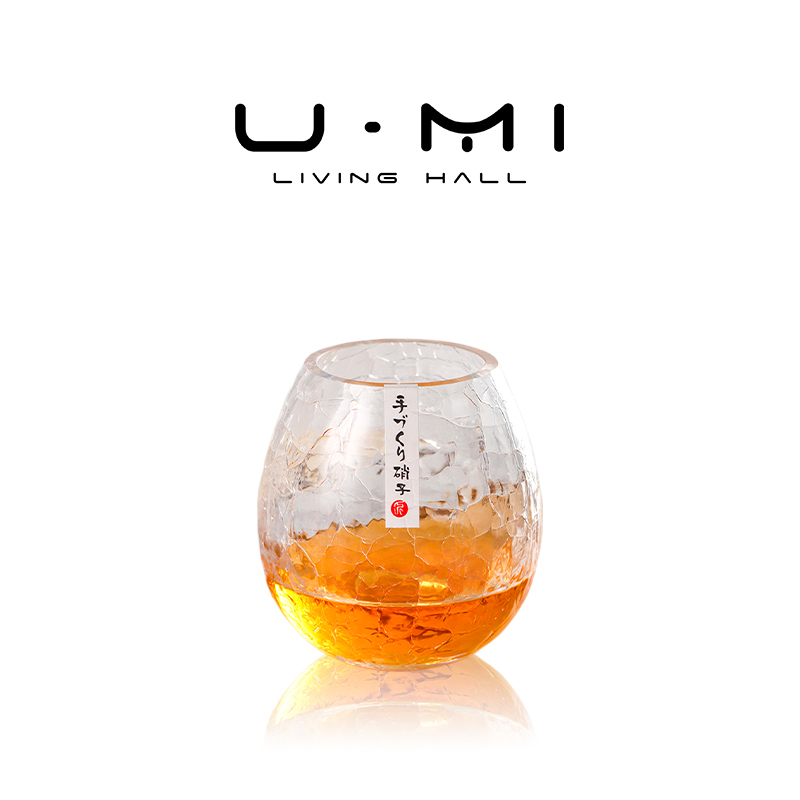 U Mi LIVING · 宁玉 | 威士忌杯创意日式复古水晶玻璃冰裂纹酒杯