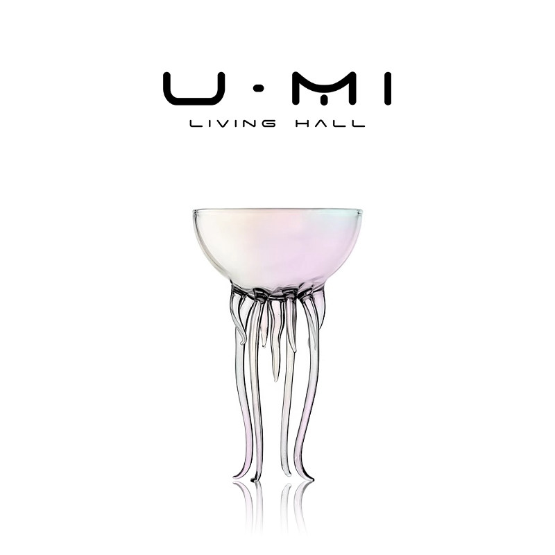 U Mi LIVING · 水母 | 酒具高颜值无铅玻璃水母创意高脚鸡尾酒杯