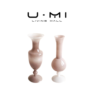 随性 LIVING 北欧创意玻璃花瓶摆件客厅插花器渐变中古