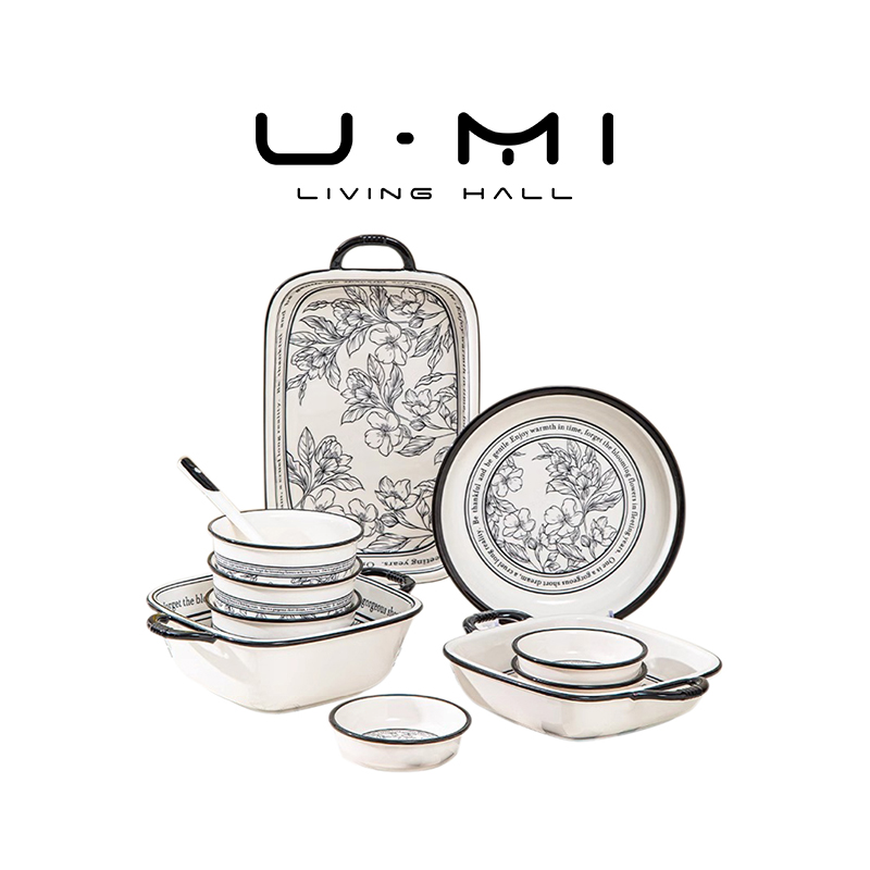 U Mi LIVING · 空中花园 | 碗碟套装法式碗盘套装陶瓷家用餐具