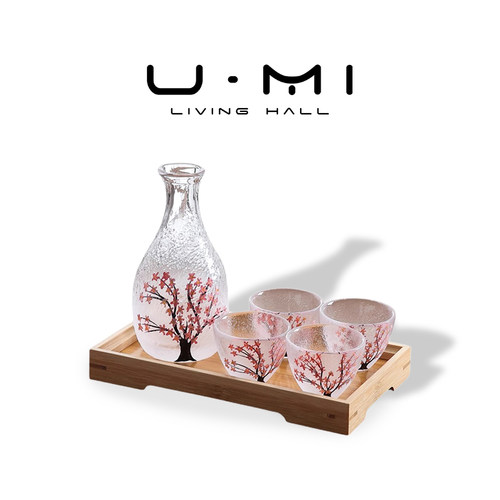 U Mi LIVING · 雾白 | 酒具中式复古玻璃白酒杯套装家用一口杯