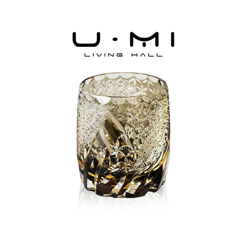 U Mi LIVING · 渡舟 | 酒具轻奢江户切子杯纯手工雕刻威士忌酒杯
