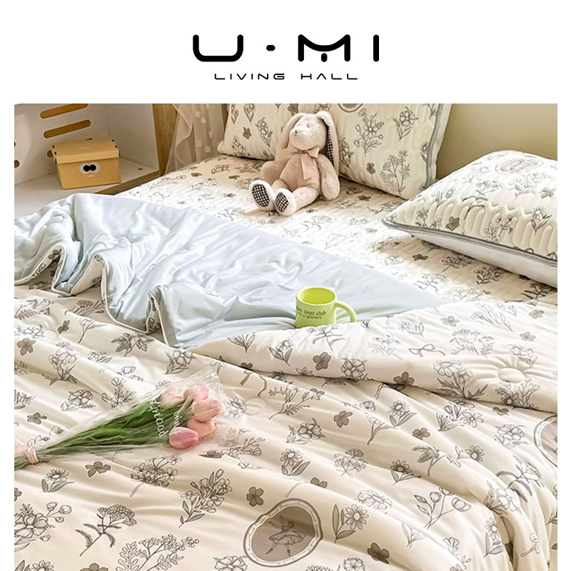 U Mi LIVING· 沐柒| 空调被夏季凉感冰丝被子宿舍夏被可机洗水洗,床上用品,化纤被,淘宝优惠券,粉丝福利购,淘宝优惠卷