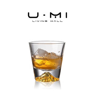 威士忌杯日式 LIVING 观仰 威士忌酒杯观山杯玻璃杯酒具