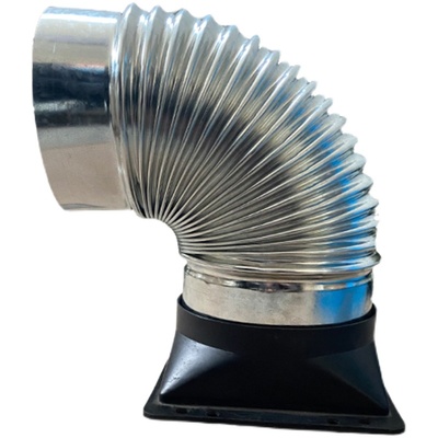 油烟机排烟管弯头家用抽油烟机150弯头160止回阀配件180镀锌弯头