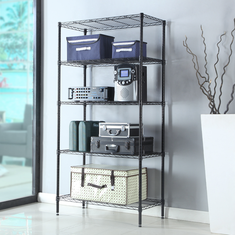 厨房置物架落地式多层微波炉烤箱家用不锈钢用品多功能放锅收纳架