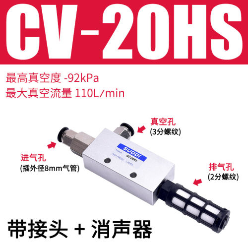 真空发生器CV-20HR CV-15HR CV-10HS 真空阀 负压发生器