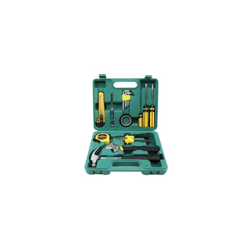 促销工具12件套礼品工具箱 家用工具盒家庭工具套装组合工具包邮