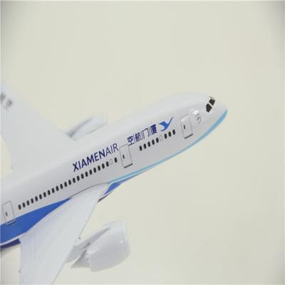 新实心合金飞机模型波音B-787厦门航空客机静态礼品摆件 18厘米