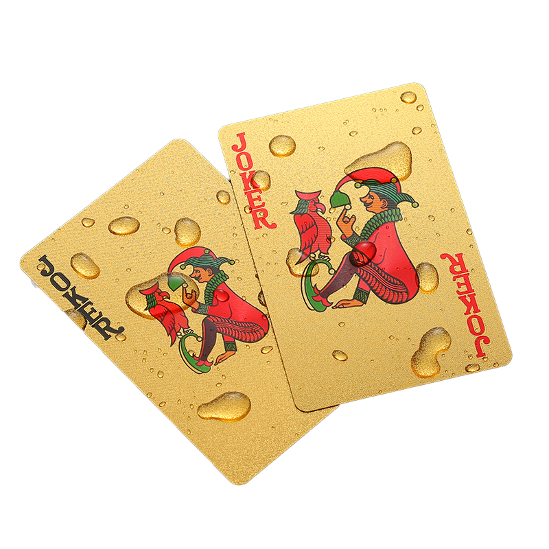 黄金塑料扑克牌防水PVC土豪金色金属朴克牌创意纸牌金箔扑克礼品