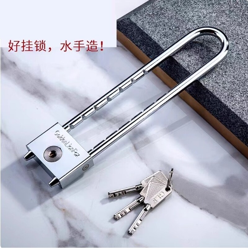 玻璃门锁双门插锁机车电