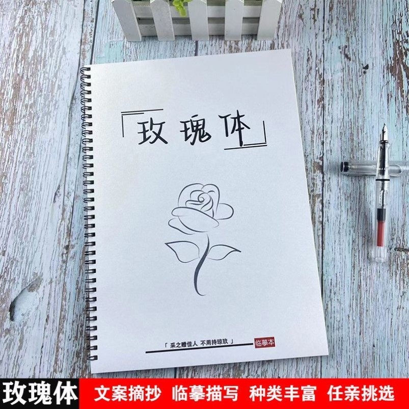 字帖初中生玫瑰体女生手