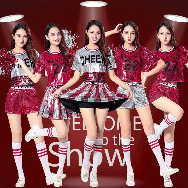 啦啦队操演出服女爵士舞