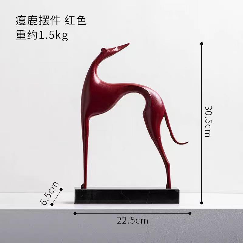 创意马抽象摆件样板房客厅玄关售楼部人物装饰摆件