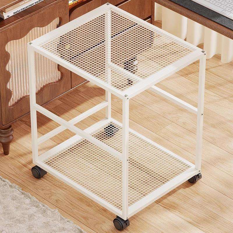 可移动电脑主机托架办公室打印机置物架小型带轮台式机箱收纳支架