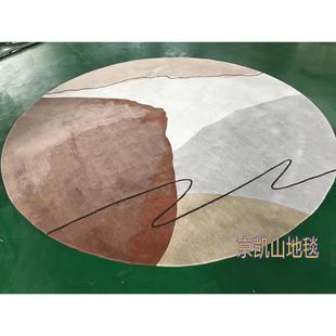 新中式水墨画原型手工羊毛客厅茶几沙发地毯餐厅书桌办公室接待室