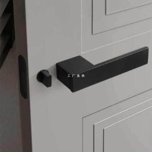 极简门锁室内卧室房门锁门把手现代磁吸静音锁生态木门锁锌合金锁