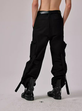 Amicus Animae 日本进口纯棉重磅止血带绑带改良口袋工装裤