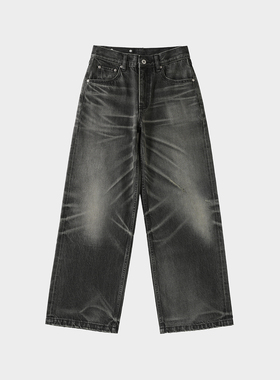 Amicus Animae 定织定染做旧洗水75山脉内华达桃花赤耳黑牛仔裤