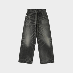 定织定染做旧洗水75山脉内华达桃花赤耳黑牛仔裤 Amicus Animae