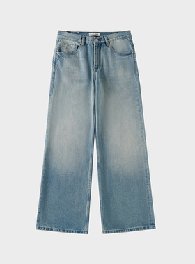 Amicus Animae百年传承日本冈山Kaihara洗水做旧 92复古蓝牛仔裤