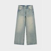 Amicus Animae百年传承日本Kaihara冈山VTG感波纹86浅蓝牛仔裤