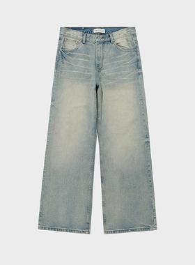 Amicus Animae百年传承日本Kaihara冈山VTG感波纹86浅蓝牛仔裤