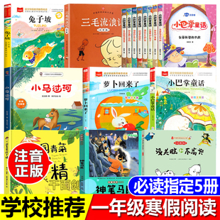一年级寒假阅读书目注音版兔子坡三毛流浪记小巴掌童话全8册小马过河萝卜回来了一园青菜成了精神笔马良没头脑和不高兴任溶溶著