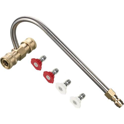 1/4 英寸排水沟清洁器套件 带4个喷嘴头 快速连接头 4000PSI