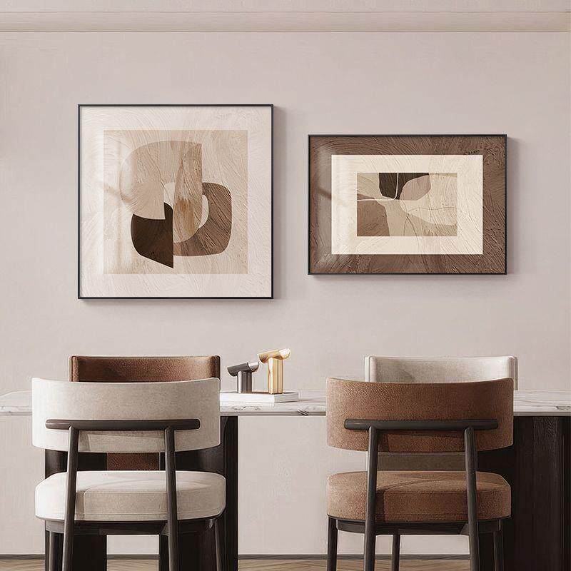 餐厅装饰画现代简约组合抽象艺术轻奢高级感餐桌挂画客厅卧室壁画