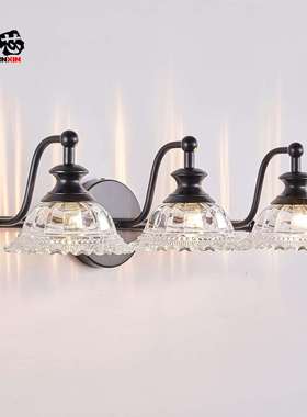 跨境亚马逊新款农舍浴室灯具卧室黑色梳妆台灯镜前灯Vanity Light