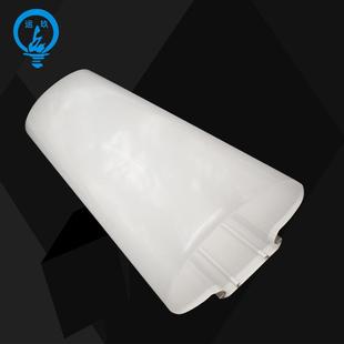 厂家直销LED灯罩PC双色管全塑透明条纹日光灯三防灯罩 乳白色