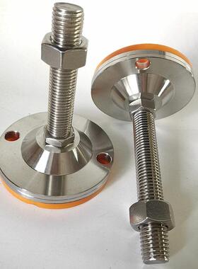 高强度设备脚杯 底盘120防滑加硬橙色重型设备支撑脚m24 m30