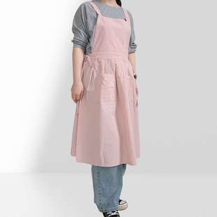 定 制logo日韩欧美风工作衣花店家居家庭主妇厨房轻薄围裙