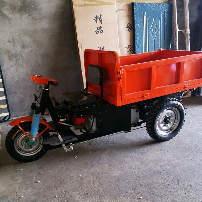 建筑工程小型电动三轮车 矿用液压自卸工程车 工地翻斗三轮运输车