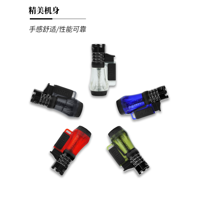 美国西卡帕里奥Palio透明多色单/三火焰雪茄专用打火机高端充气