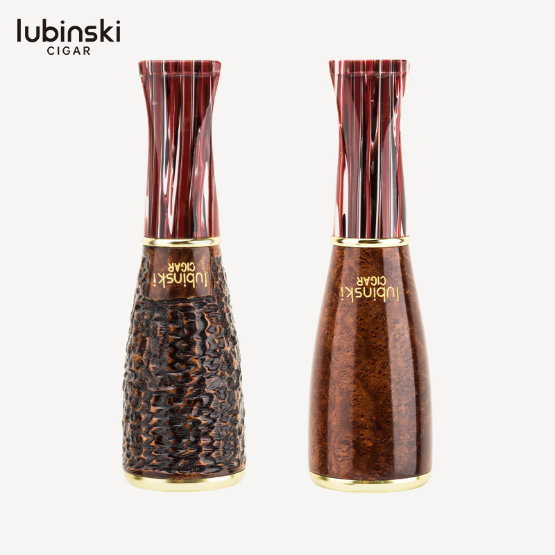 LUBINSKI鲁宾斯基雪茄烟嘴石楠木亚克力多环径便携高档过滤咬咀