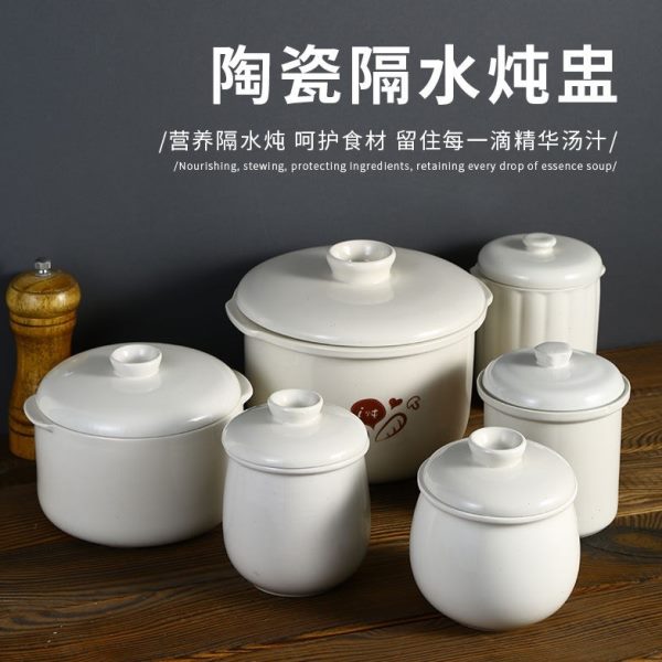 双煲炖家用罐隔水炖燕窝陶瓷汤盅人炖燕窝盖煲汤炖盅煨炖一汤瓦罐