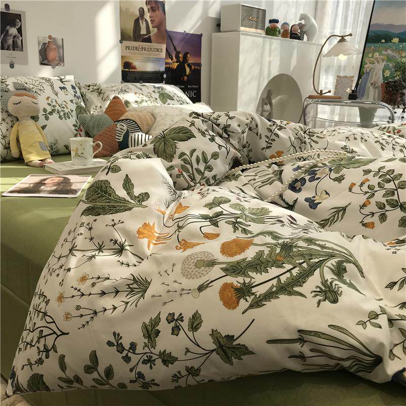 4pc bedsheet set bed sheet quilt blanket duvet cover sets