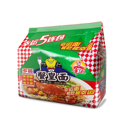5连包蟹皇面安徽幸运方便面幸运