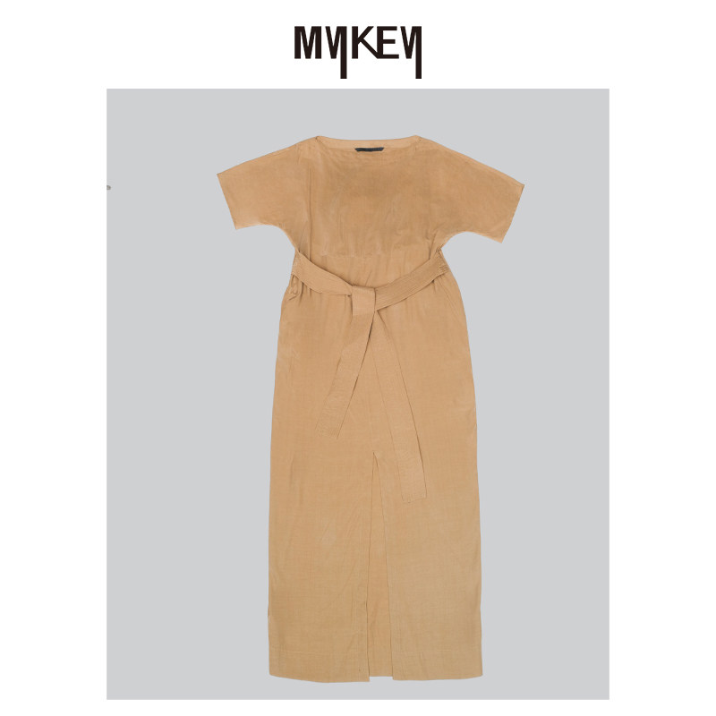 Mykey · | 蹁跹袅娜 | 绵绸连肩袖连衣裙 | MK5SSL608