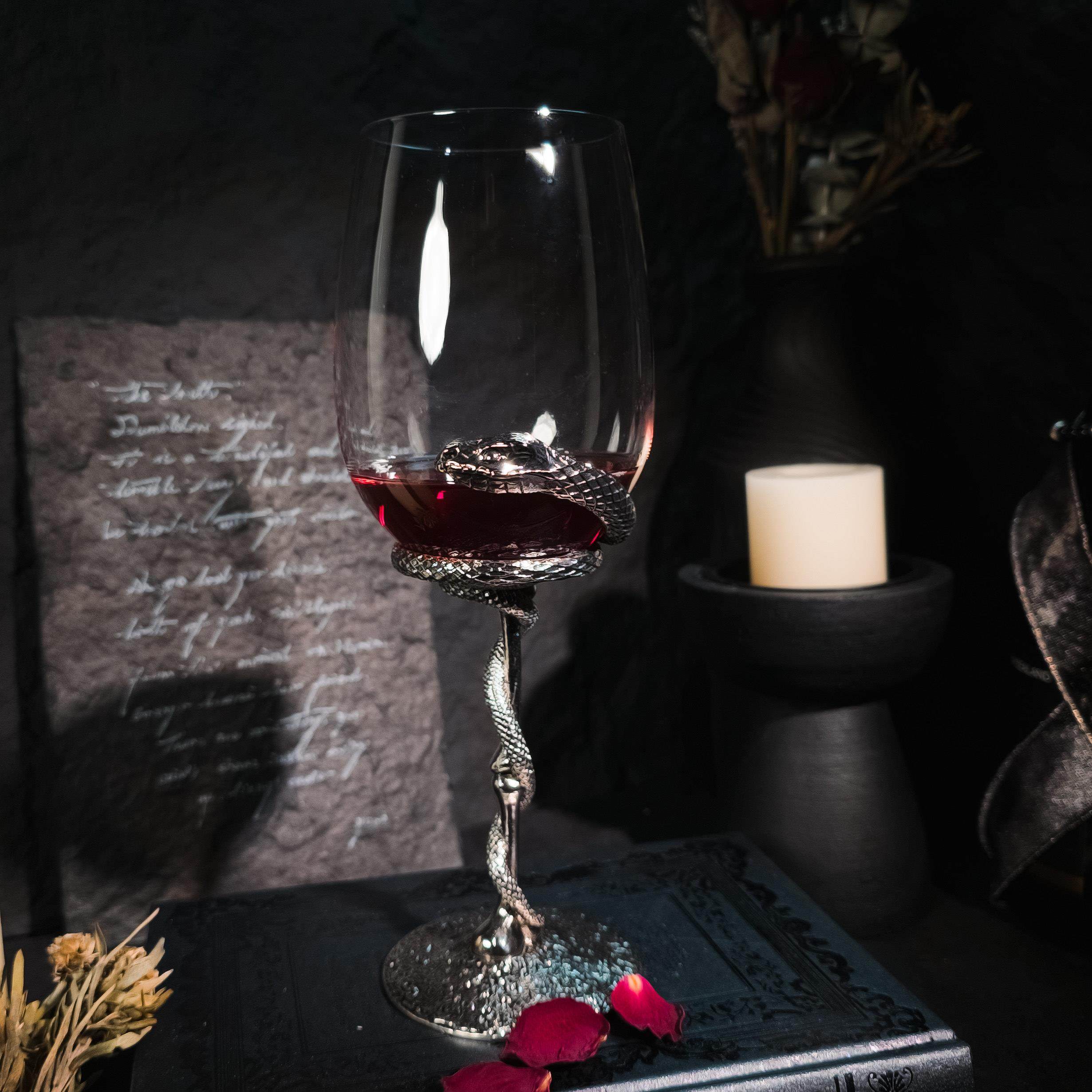 灵蛇杯｜创意葡萄酒杯高颜值红酒杯高脚杯覆古金属暗黑节日礼物,餐饮具,葡萄酒/红酒杯,淘宝优惠券,粉丝福利购,淘宝优惠卷
