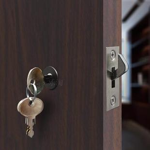 进口迷你移门锁折叠门平贴门锁滑动门搭扣锁暗装隐形推拉门移门钩