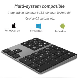Wireless bluetooth Numeric Keyboard 34 Keys KeyTpad External