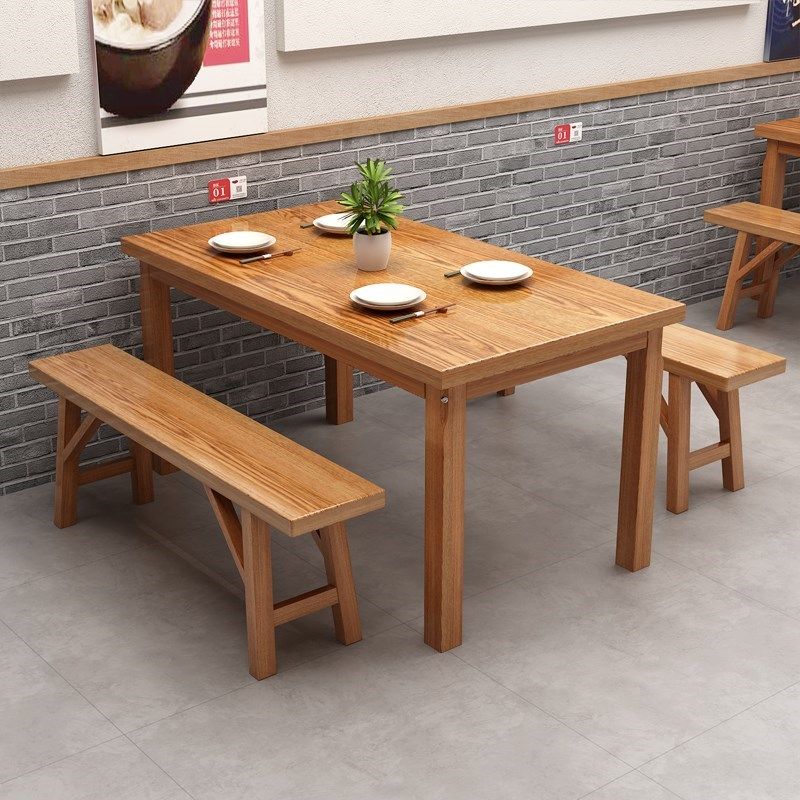 速发纯实b木餐桌商用餐饮桌椅组合火锅饭店面馆快餐食堂吃饭桌子,商业/办公家具,食堂餐桌椅,淘宝优惠券,粉丝福利购,淘宝优惠卷